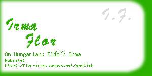 irma flor business card